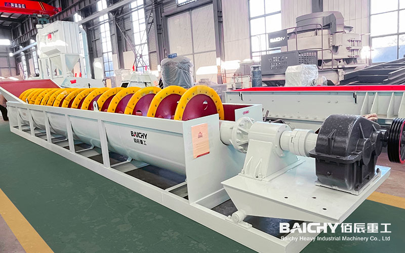 單螺鏇洗砂機：砂石清洗(xi)的